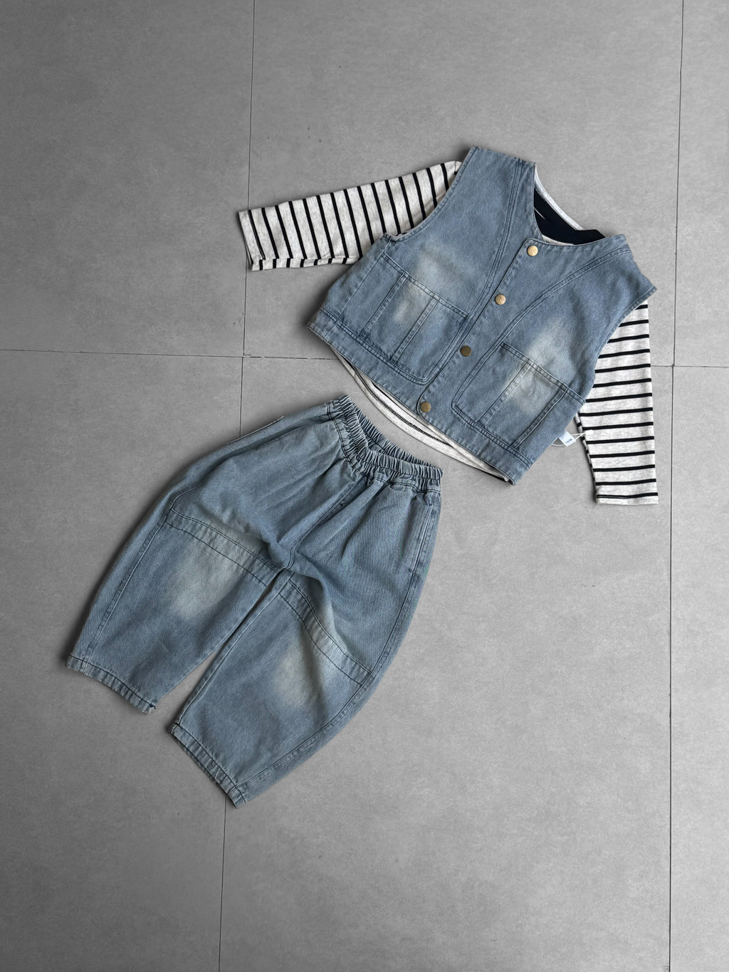 Denim Vest Combo 1049