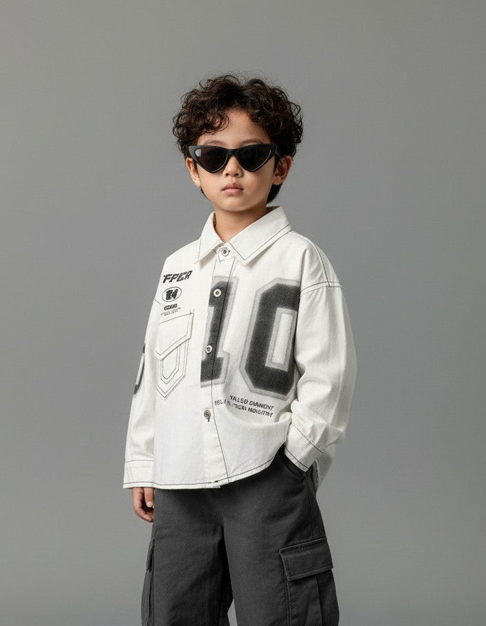 Gradient White Shirt 1062