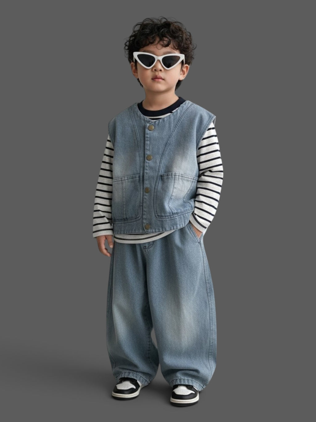 Denim Vest Combo 1049