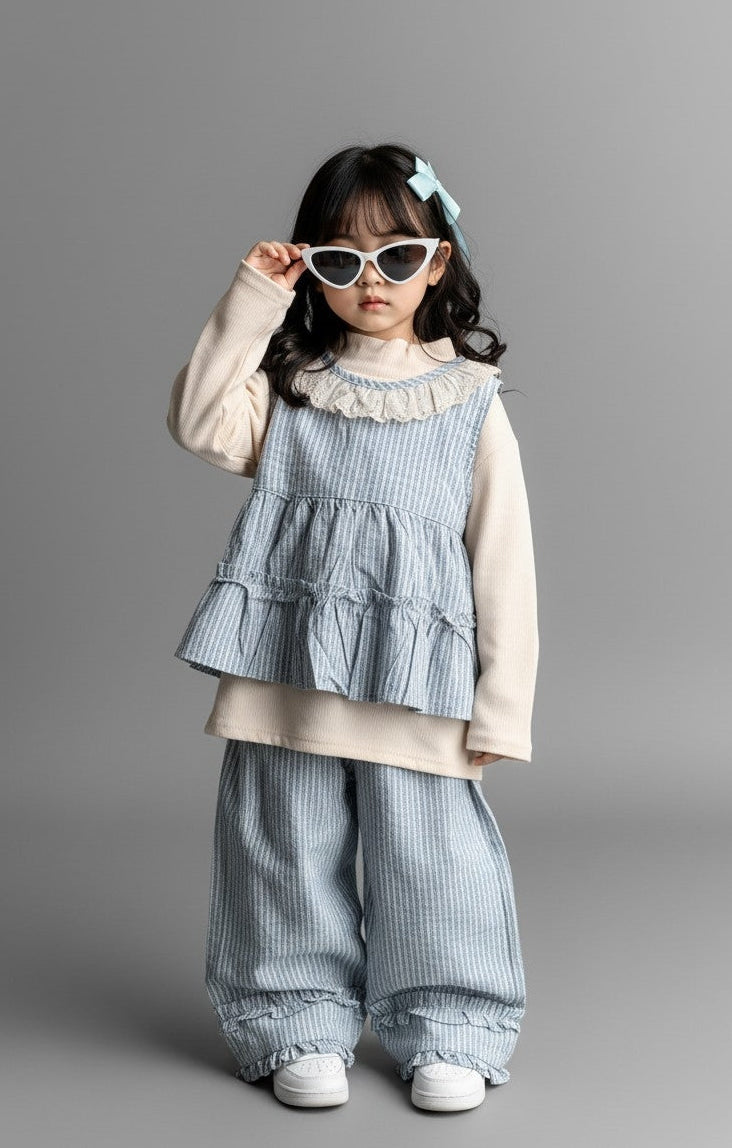 Skyvale Check Girls set