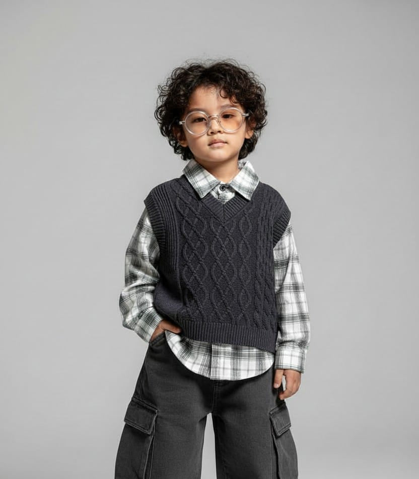 Check Mode Kids Shirt 1095