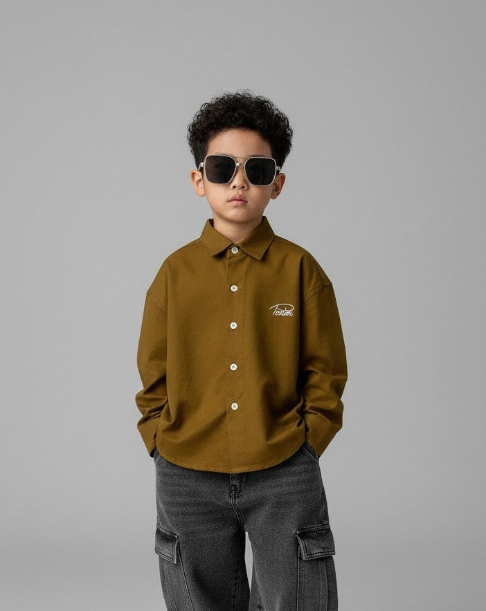 Mocha Mini Classic Shirt 3716